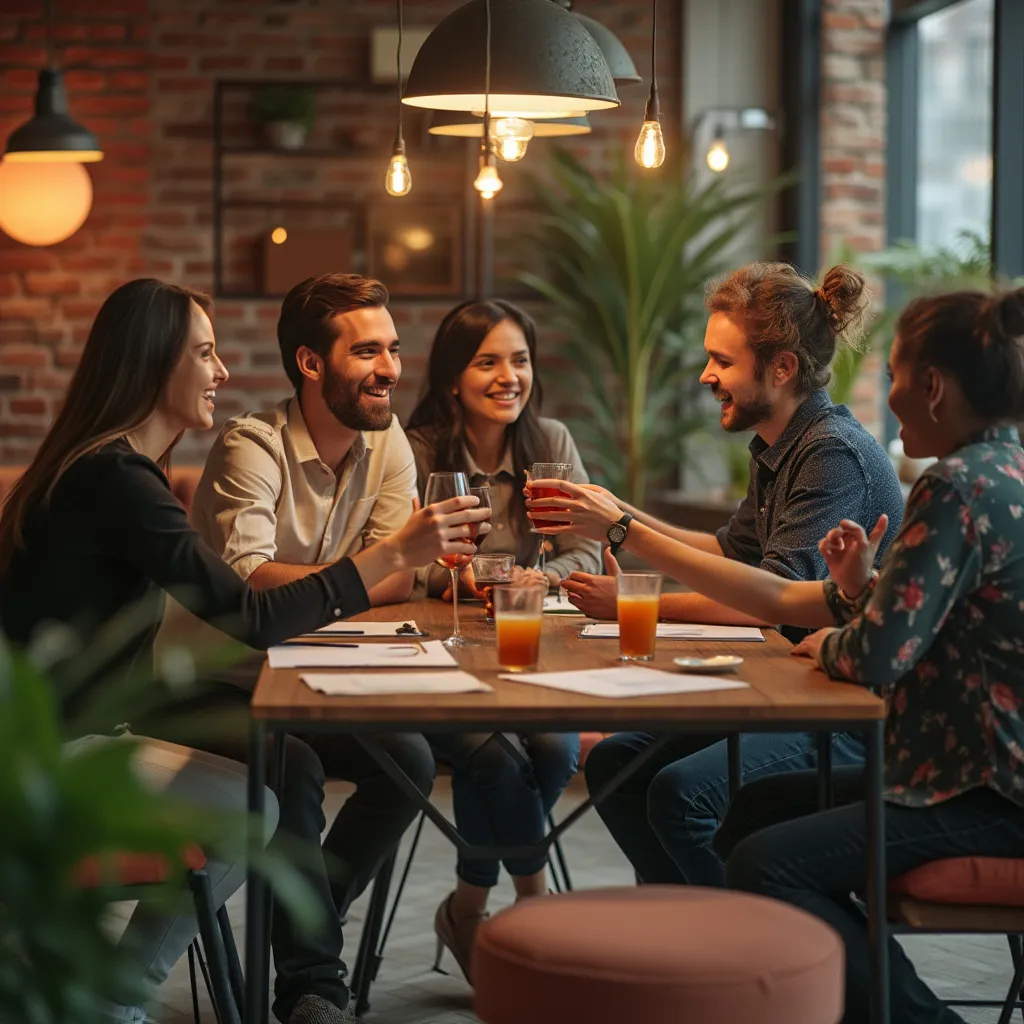 Equipo de consultoría celebrando un hito del proyecto